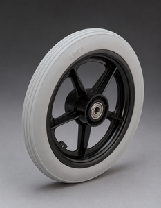 Roues avant de fauteuil roulant de 12 pouces sans chambre à air, roues de remplacement en mousse PU de 200 mm pour fauteuils de mobilité, durables et sans entretien - Product Image 4