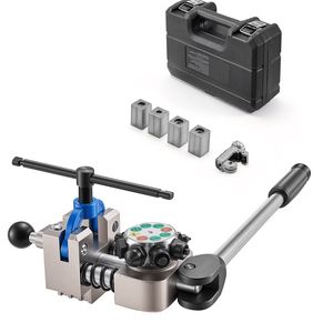 Kit di attrezzi per svasatura a doppia flangia a 45 gradi per tubi freno in rame e alluminio (3/16" 1/4" 5/16" 3/8") - Product Image 1