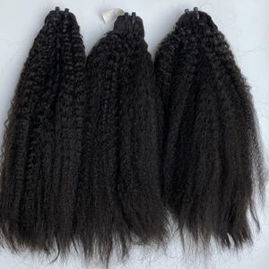 Cabello Remy de alta calidad, máquina de trama de piel camboyana recta y rizada, extensiones de trama doble, cabello humano crudo de Vietnam sin enredos - Product Image 3