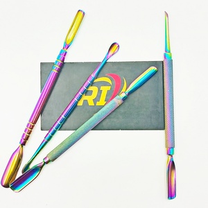 Custom Logo Reusable Professional Manicure <b>Tool</b> Stainless Steel Cuticle Pusher Double Ended Nail Cleaner Cuticle <b>Remover</b> - Product Image 5