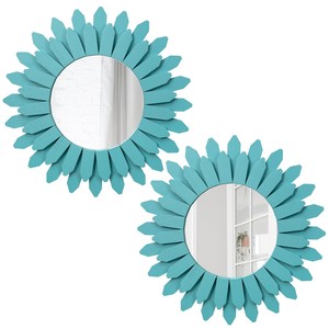 Mango Wood Sunburst Wall <b>Mirror</b> Carved Rays Wholesale India | Aqdus Saleem - Product Image 1