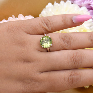 925 Sterling <b>Silver</b> Natural Lemon Topaz <b>Ring</b> for Women Round <b>Solitaire</b> Gemstone <b>Ring</b> Handmade Fine Jewelry Gift for Her - Product Image 3