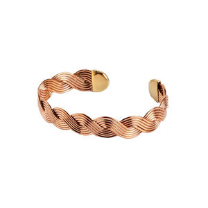 Milestone Rose Gold Plated <b>Copper</b> Alloy Cuff <b>Bracelet</b> Unisex Classic Style Jewelry Gift <b>copper</b> metal jewelry - Product Image 3