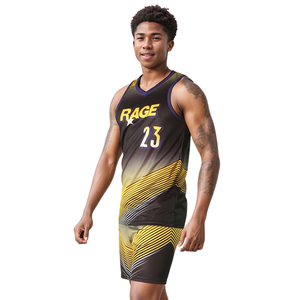 Uniformes de Baloncesto Profesionales, Conjunto de Camiseta de Baloncesto Sublimada, Transpirable, que Absorbe la Humedad, Uniformes Deportivos para Entrenamiento en Equipo - Product Image 3