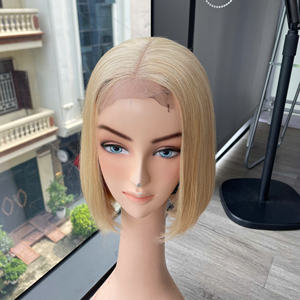 Perruque Bob Lisse Blond Platine à Expédition Rapide, Cheveux Humains Vierges Vietnamiens Super Double Drawn de Qualité Premium Luxe - Product Image 6