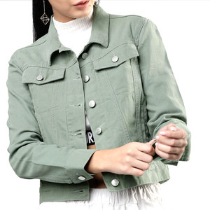 Chaqueta de Mezclilla para Mujer, a Prueba de Viento, Diseño de Logotipo Personalizado, Transpirable, Venta Caliente - Product Image 1