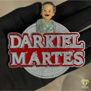 Pendentif personnalisé DARKIEL MARTES Hip Hop en argent 925 avec diamants Moissanite VVS glacés, bijoux urbains de luxe - Product Image 4