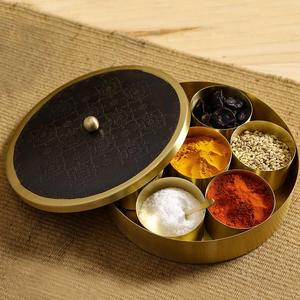 Traditional Brass Handcrafted Luxury <b>Spice</b> Box Masala Dabba Freshness Preservation Multiple Compartments Indian Kitchen <b>Spice</b> - Product Image 6
