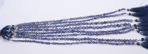 Perles de pierre précieuse Iolite naturelle AAA, forme cœur facettée, 5-6MM, 10 pouces, perles d'iolite facettées, perles d'iolite à forage droit, bijoux en forme de cœur - Product Image 4
