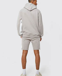 Logotipo personalizado de secado rápido transpirable deportes sueltos apilados chándales hombres chándal de algodón transpirable - Product Image 2