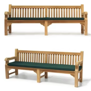 Outdoor Furniture Chair With <b>Padded</b> <b>Foam</b> Seat And Sturdy Legs Made Of Teak Wood - Product Image 4
