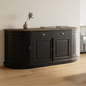 Cómoda Moderna Erlin de Madera Maciza de Teca, Diseño Lineal y Elegante, Acabado Natural, Mueble de Almacenamiento Resistente para Dormitorio, Sala de Estar o Estilo Rústico - Product Image 1