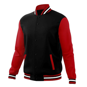 Veste de baseball pour homme de qualité supérieure, en laine verte et manches en cuir véritable blanc, style bomber. - Product Image 3