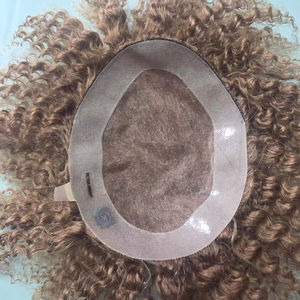 ทูเป้ผมแท้แบบหยิกสไตล์อินเดียสำหรับผู้ชาย ฐานโมโน Prothes-TAZ HAIR BANGLADESH - Product Image 3