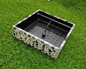 Boîte à mouchoirs artisanale avec incrustation de nacre et gravure florale détaillée, fabriquée à la main pour une utilisation luxueuse à la maison, à l'hôtel ou en entreprise - Product Image 3