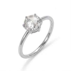 Anillo de Compromiso Solitario de Platino 950 con Certificado IGI, Diamante Cultivado en Laboratorio, Corte Redondo, Color E, Claridad VVS2, 6.5 mm, 1 Quilate - Product Image 3