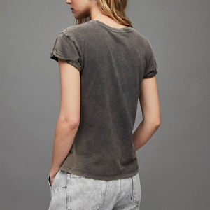 Women's Oversized Color Block Crew Neck T-Shirt Loose Fit Short Sleeve <b>Patchwork</b> Jersey Cotton Casual <b>Top</b> - Product Image 4