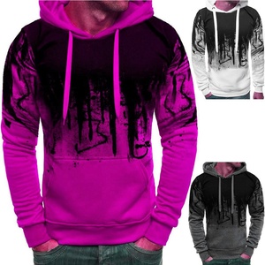 Sweats à capuche en molleton pour hommes de style moderne hiver chaud nouveau design à la mode motif solide sérigraphie chaude - Product Image 3