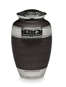 โกศใส่เถ้ากระดูกสีดำสำหรับผู้ใหญ่โกศโลหะโกศสำหรับงานศพ - Product Image 1