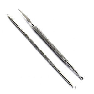 Lot de 2 extracteurs de points noirs et comédons, aiguilles pour éliminer l'acné et les imperfections, kit d'outils de soin du visage pour éliminer les points noirs et nettoyer les pores - Product Image 1
