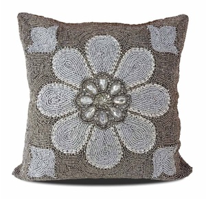 Housse de coussin élégante faite à la main en perles de verre, housse de coussin décorative perlée, étui de coussin perlé pour canapé et lit – Vente chaude - Product Image 4