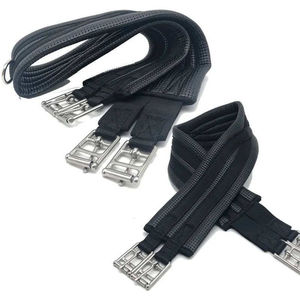 Cincha de Doma Profesional de Alta Calidad Ajustable de Cuero PU con Embalaje Personalizable para Uso Ecuestre - Product Image 1