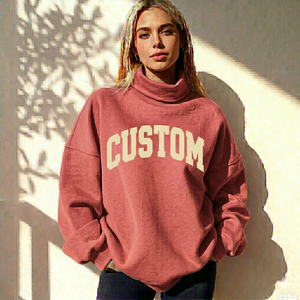 <b>Mock</b> <b>Neck</b> Women Stylish <b>Top</b> Casual Cozy Sweatshirt Design Smooth Fabric Gentle Feel Great for Modern Wardrobe - Product Image 1