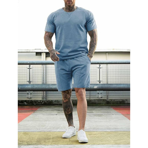 Ensemble d'été pour hommes, imprimé graphique, tenue assortie, style urbain, vêtements d'été pour hommes - Product Image 3