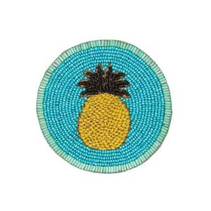 Luxury <b>Beaded</b> Glass Cup <b>Coasters</b> Reusable for Dining Table Premium Craftsmanship Cartoon Design Style - Product Image 5