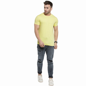 Men Athletic T-Shirts Moisture Wicking Street Wear OEM Private <b>Label</b> Solid Color T-Shirts Breathable Knitted T-Shirts - Product Image 6