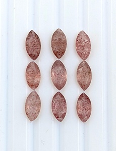 Cuarzo Fresa AAA, Gema Facetada, Corte Marquesa Rojo, 6*3 mm, 8*6 mm, 10*5 mm, Gema 100% NATURAL para la Fabricación de Joyas - Product Image 2