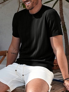 Polo de Punto Personalizado con Logotipo para Hombre, Cuello Redondo, Tejido Suave y Transpirable, Manga Corta, Informal, Elegante y Cómodo, para OEM ODM - Product Image 5