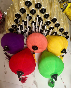 Wholesale Muslin Fabric Silk Lanterns Vietnam Bamboo Frame Silk Lanterns Decorative Silk Lanterns For Home Decor - Product Image 3