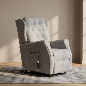 <b>Zero</b> <b>Gravity</b> Electric Power Lift Recliner Sofa <b>Chair</b> Massage Fabric Upholstered Single Seat Armchair with Wheels for Elderly - Product Image 3