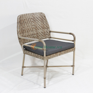 Silla de Exterior Minimalista Impermeable de Plástico y Aluminio para Cafetería, Resistente a la Intemperie, en Oferta - Product Image 5