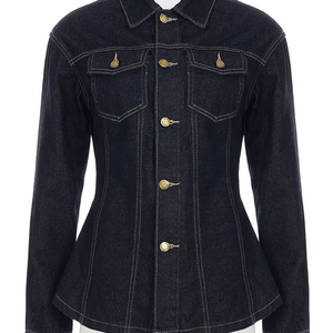 Camisa de Mezclilla Premium para Mujer, Estilo Vintage, Casual, Moderna, de Manga Larga para Invierno, Primavera/Verano, de Algodón Orgánico con Botones - Product Image 2