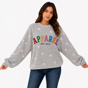 Sudadera con capucha de punto acanalado con pedrería para mujer, 400 GSM, algodón, hombros caídos, corte holgado y oversize, cuello redondo, 2026, Reino Unido - Product Image 1