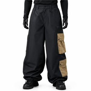 Pantalon de snowboard imperméable de haute qualité pour homme et femme, coupe ample, pantalon cargo de ski coupe-vent, pantalon de neige surdimensionné pour l'extérieur en hiver - Product Image 1