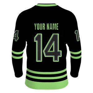 Maillots de hockey sur glace personnalisés de haute qualité, vêtements de hockey unisexes, service OEM, vente en gros, matière polyester respirante et à séchage rapide - Product Image 2