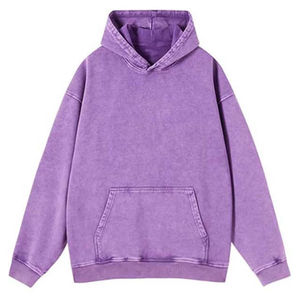 Custom Washed Pink Pullover Hoodie Mens <b>Vintage</b> Acid Wash Oversized Hooded <b>Sweatshirt</b> Cotton Blend Streetwear Blank Hoodie OEM - Product Image 3