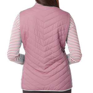 Gilet matelassé léger et chaud pour femme, style décontracté, avec fourrure, pour l'hiver, coupe-vent, pour grandes tailles - Product Image 2