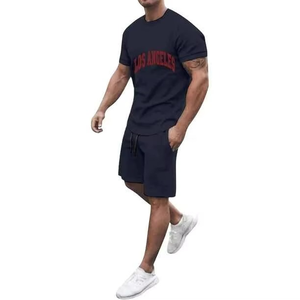 Conjunto de Verano para Hombre de Dos Piezas, Camiseta y Pantalones Cortos de Algodón con Logotipo Personalizado - Product Image 2