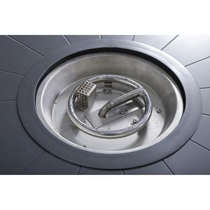 Tavolo da Esterno con Braciere in Alluminio 63,5 cm (A) x 81,3 cm (L) con Coperchio, Grigio Misto - Product Image 4