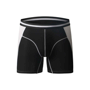 Solid Black Mens Compression Shorts Breathable <b>Mid</b> Waist Gym Fitness Running Training Sports Base <b>Layer</b> Wholesale Supply - Product Image 6