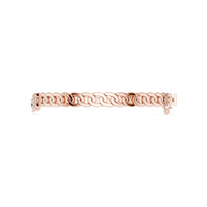 Bracelet chaîne à maillons double diamant en or rose 18 carats - Product Image 3