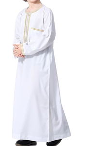 OEM Custom Services Cheap Price White Color Kids <b>Thobes</b> Traditional Islamic Muslim Dress Boys Kids Jubbah <b>Thobes</b> With Pocket - Product Image 4