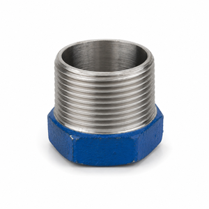 Raccord réducteur rond en acier inoxydable 1,25 po x 1 po, filetage mâle x femelle, filetage NPT, OEM, pour plomberie et peinture - Product Image 1