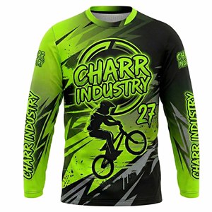 Maillot de cyclisme BMX personnalisé unisexe, vêtements de sport respirants, séchage rapide, extensible, manches longues, tissu 180g, toutes saisons - Product Image 3