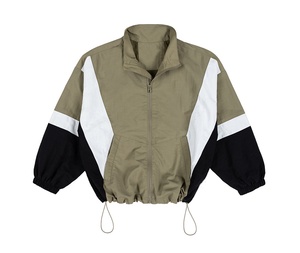 Wholesale <b>Women</b> Vintage Color Block Zipper <b>Jacket</b> <b>Lightweight</b> Casual Windbreaker Custom Logo Fashion Streetwear <b>Women's</b> <b>Jackets</b> - Product Image 5