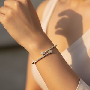 1.40CTW Round Pave Lab Diamond <b>Bangle</b> <b>Gold</b> VVS2 EF Color Brilliant Cut Round Pave <b>Set</b> Cuff Bracelet Minimalist Jewelry - Product Image 2